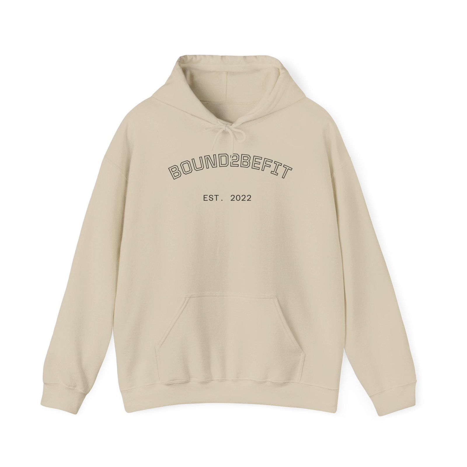 Bound2BeFit Hoodie - 'EST 2022' Minimal Fitness Pullover