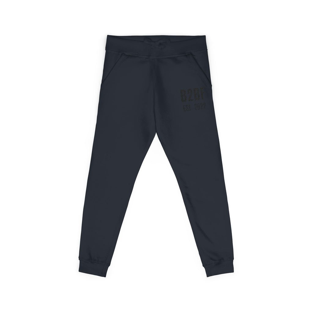 Embroidered 'B2BF EST. 2022' Fleece Sweatpants — Cozy Coral Joggers