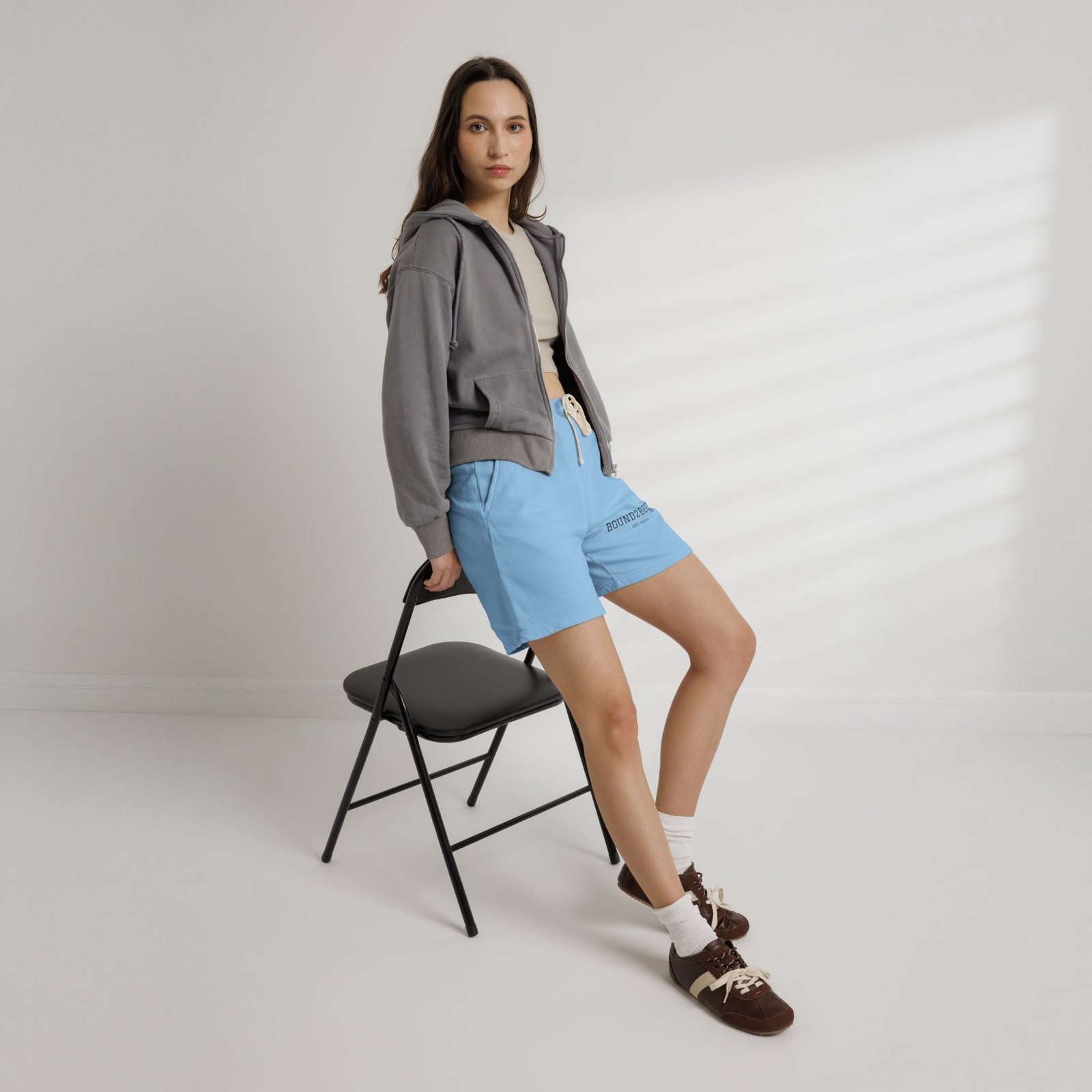 Lightweight Fleece Sweat Shorts — 'BOUND2BEFIT' Casual Lounge Shorts