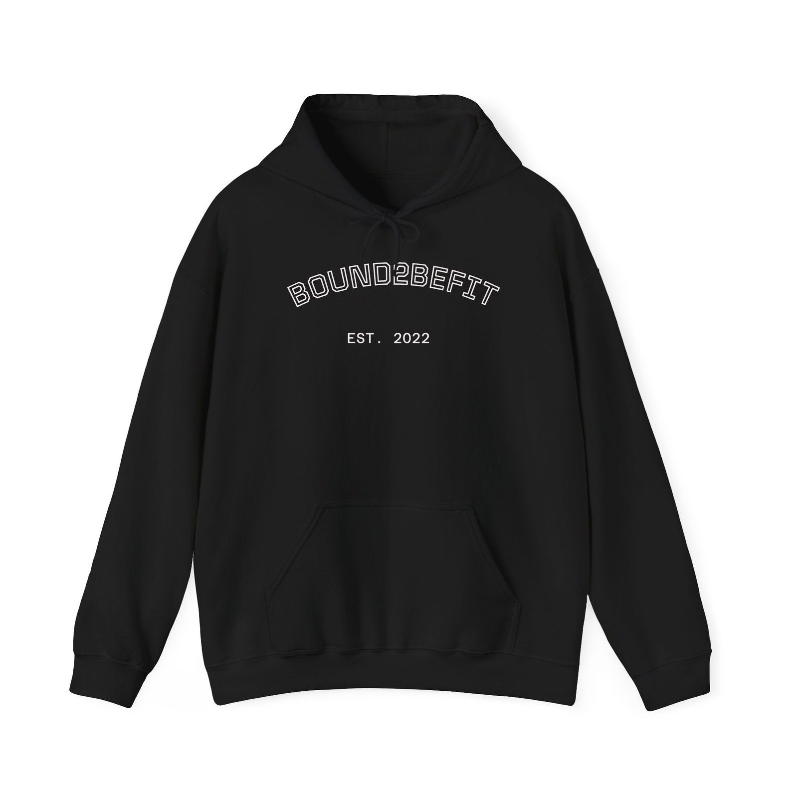Bound2BeFit Hoodie - 'EST 2022' Minimal Fitness Pullover