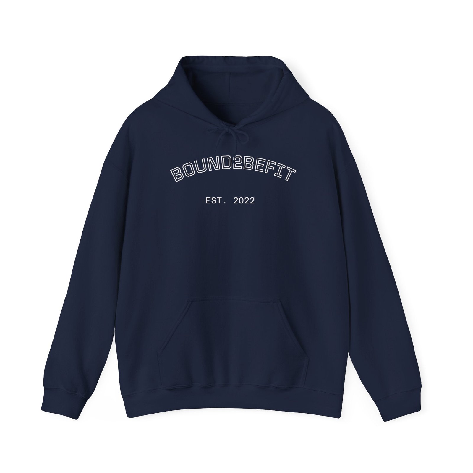 Bound2BeFit Hoodie - 'EST 2022' Minimal Fitness Pullover