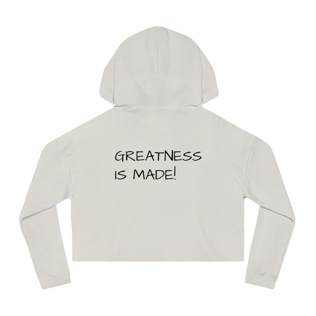 Cropped Hoodie — Camo “82 8F” Front & “Greatness Is Made!” Back