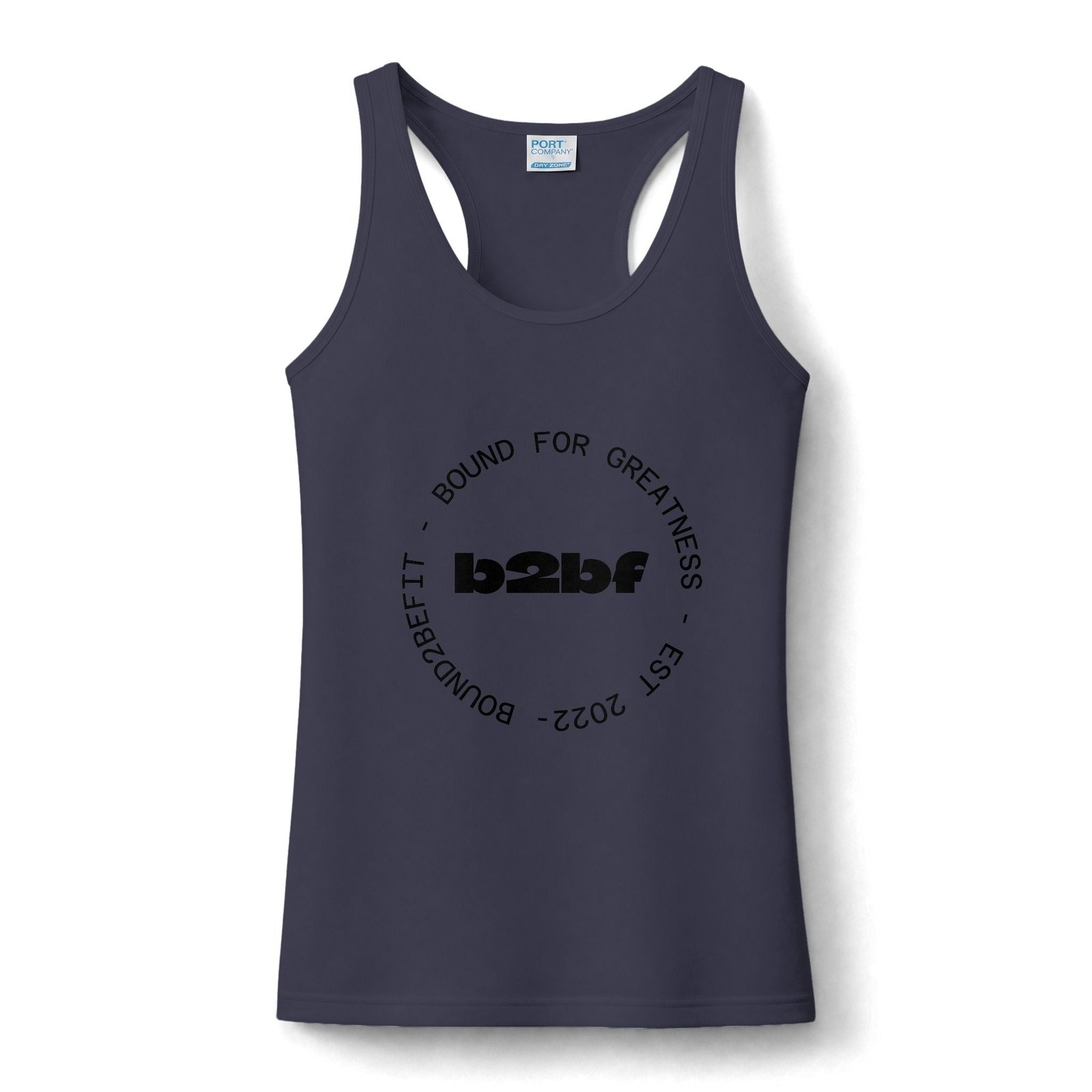 Women's Performance Tank — 'b2b' Circle Logo Fitness Tank Top