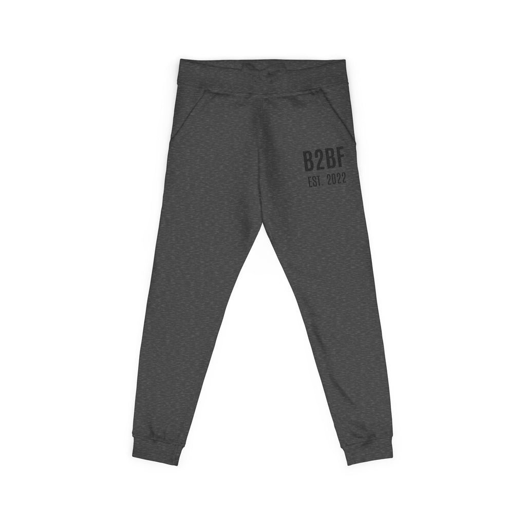 Embroidered 'B2BF EST. 2022' Fleece Sweatpants — Cozy Coral Joggers
