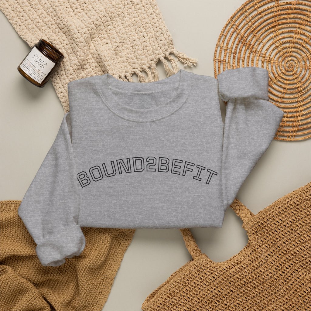 Crewneck Sweatshirt — “BOUND2BEFIT” Minimal Logo Crewneck (Est. 2022)
