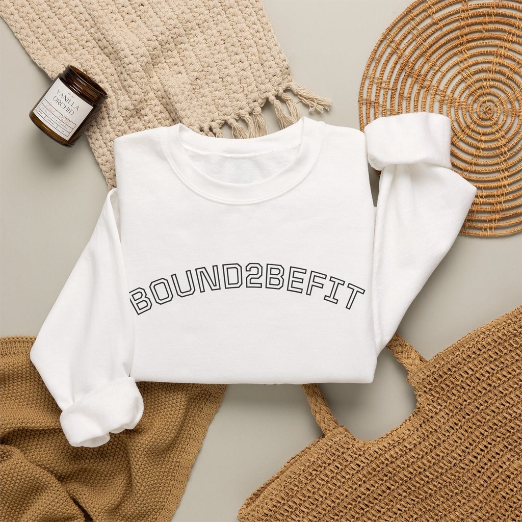 Crewneck Sweatshirt — “BOUND2BEFIT” Minimal Logo Crewneck (Est. 2022)