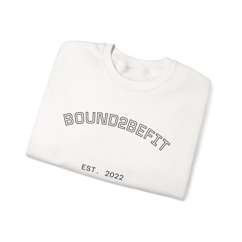 Crewneck Sweatshirt — “BOUND2BEFIT” Minimal Logo Crewneck (Est. 2022)