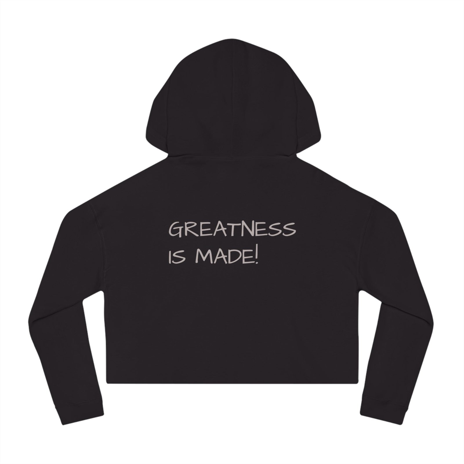 Cropped Hoodie — Camo “82 8F” Front & “Greatness Is Made!” Back